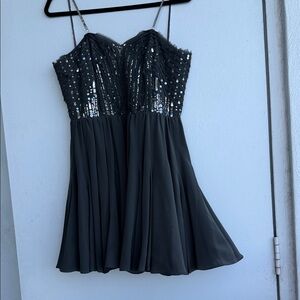 Elegant Black Sequin Dress